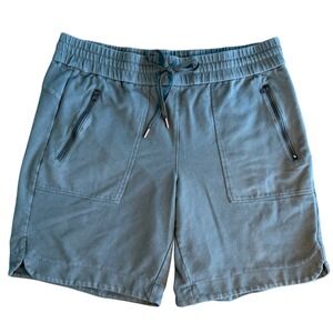 CALIA Women's Green Cotton Blend Athleisure Lounge Shorts - Size Medum